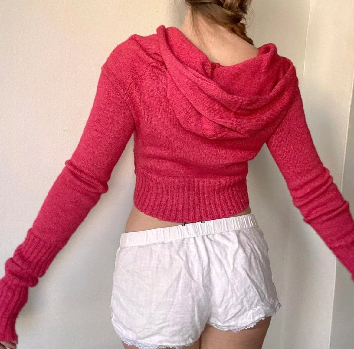 Barbie Pink Cropped Hoodie