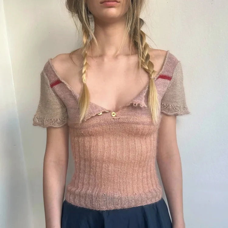 Babydoll Blouse #1 & #2 Hand Knitting Pattern